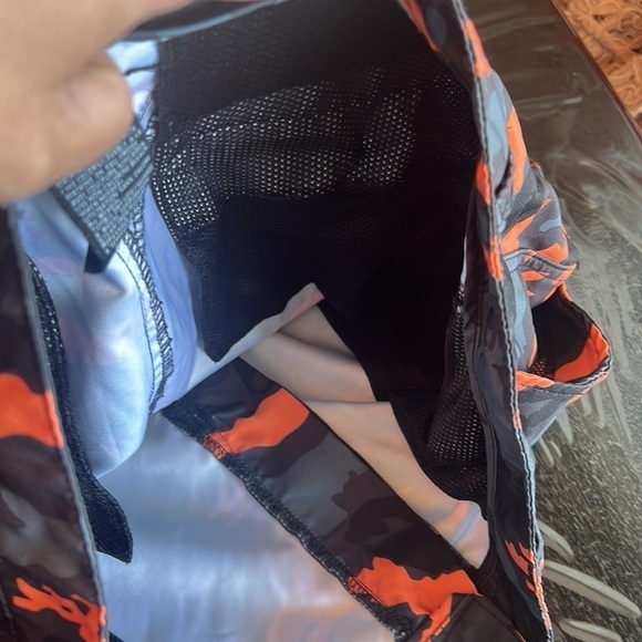 Split Orange/Black And Gray Como Surfer Skater Shorts Size 32 - Picture 12 of 15